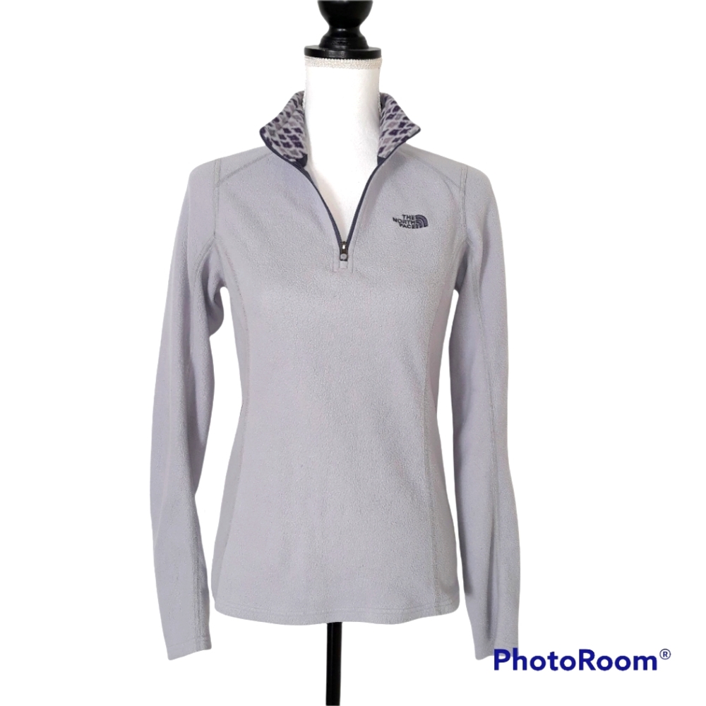 The North Face Glacier Half Zip Fleece Gray  Pullover
